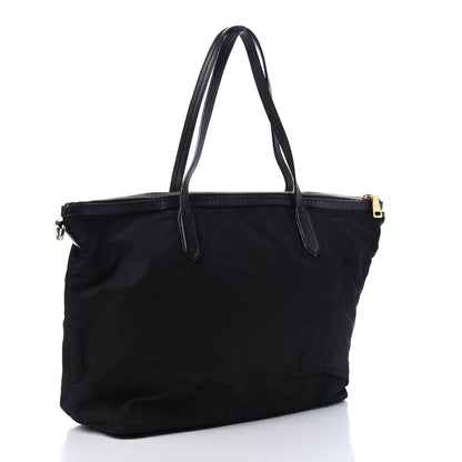 Prada Tessuto Nylon Saffiano Shopping Tote Black 2 of 4