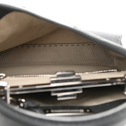 Fendi Cuoio Romano Selleria Bi-Color Medium Peekaboo Iconic Satchel Asfalto Latte 6 of 12