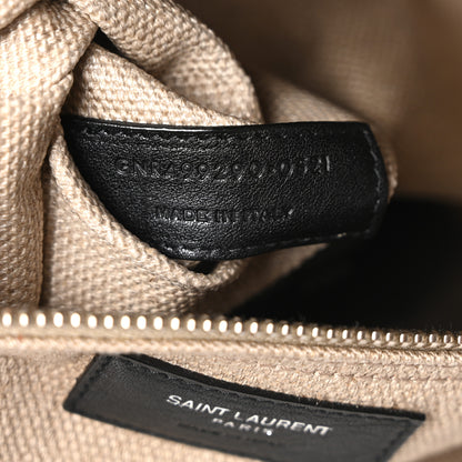 Saint Laurent Linen Calfskin Rive Gauche Tote Optic White 7 of 10