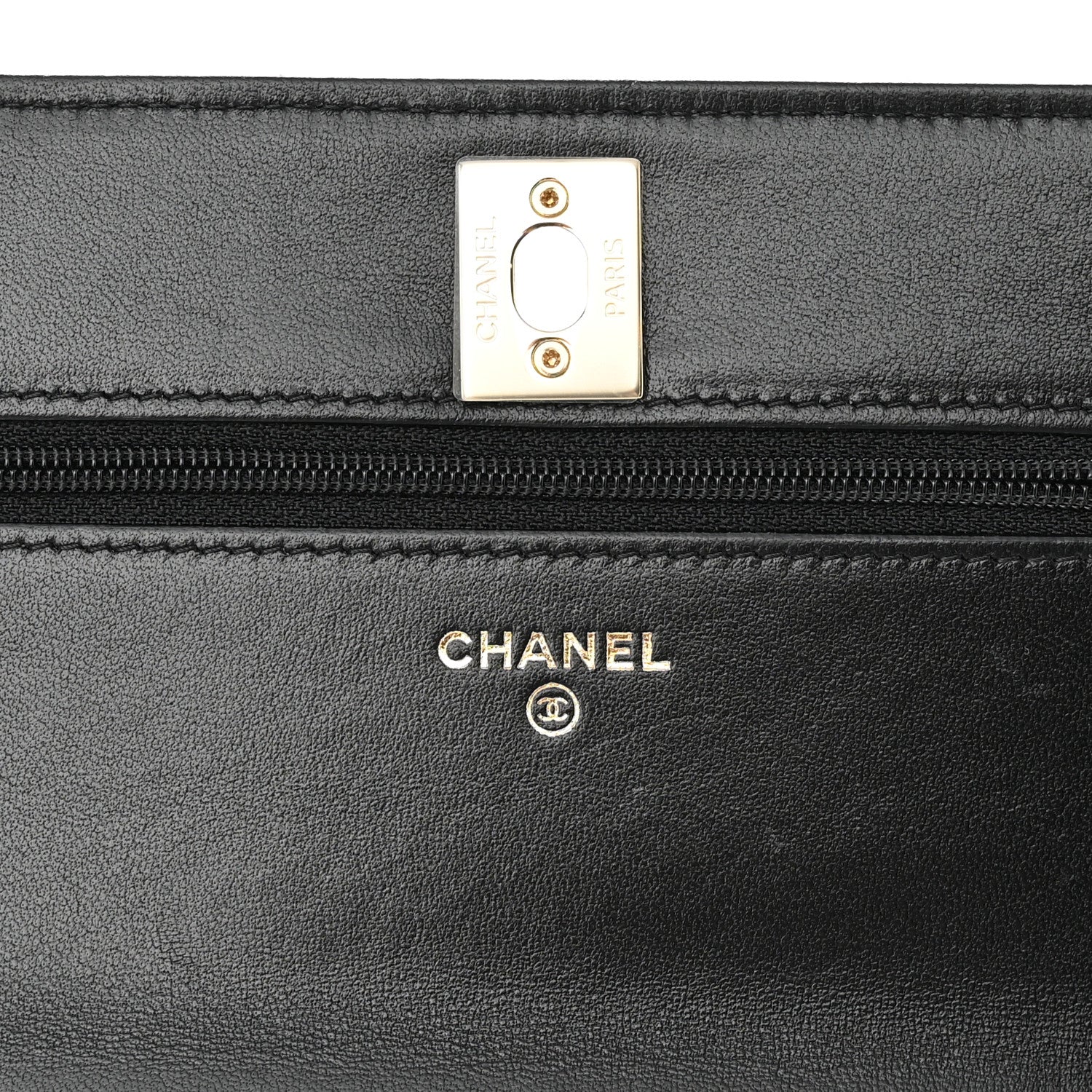 Chanel Lambskin Quilted Trendy CC Wallet On Chain WOC Black 7 of 13