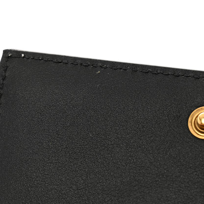 Saint Laurent Calfskin Monogram Tropical Print Chain Card Case Red Black 12 of 14