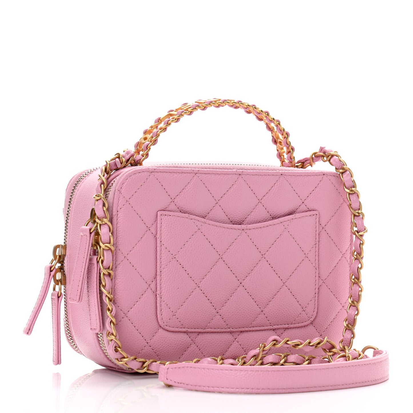Caviar Quilted Pick Me Up Small Vanity Case Light Pink