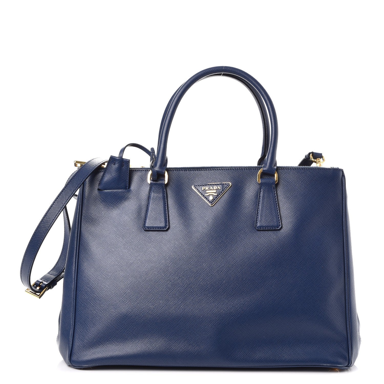 Prada Saffiano Medium Galleria Double Zip Tote Bluette 1 of 9