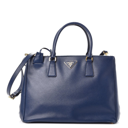 Prada Saffiano Medium Galleria Double Zip Tote Bluette 1 of 9