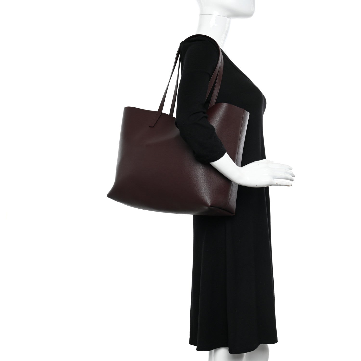 Saint Laurent Calfskin Large Shopping Tote Old Brandy 2 of 16