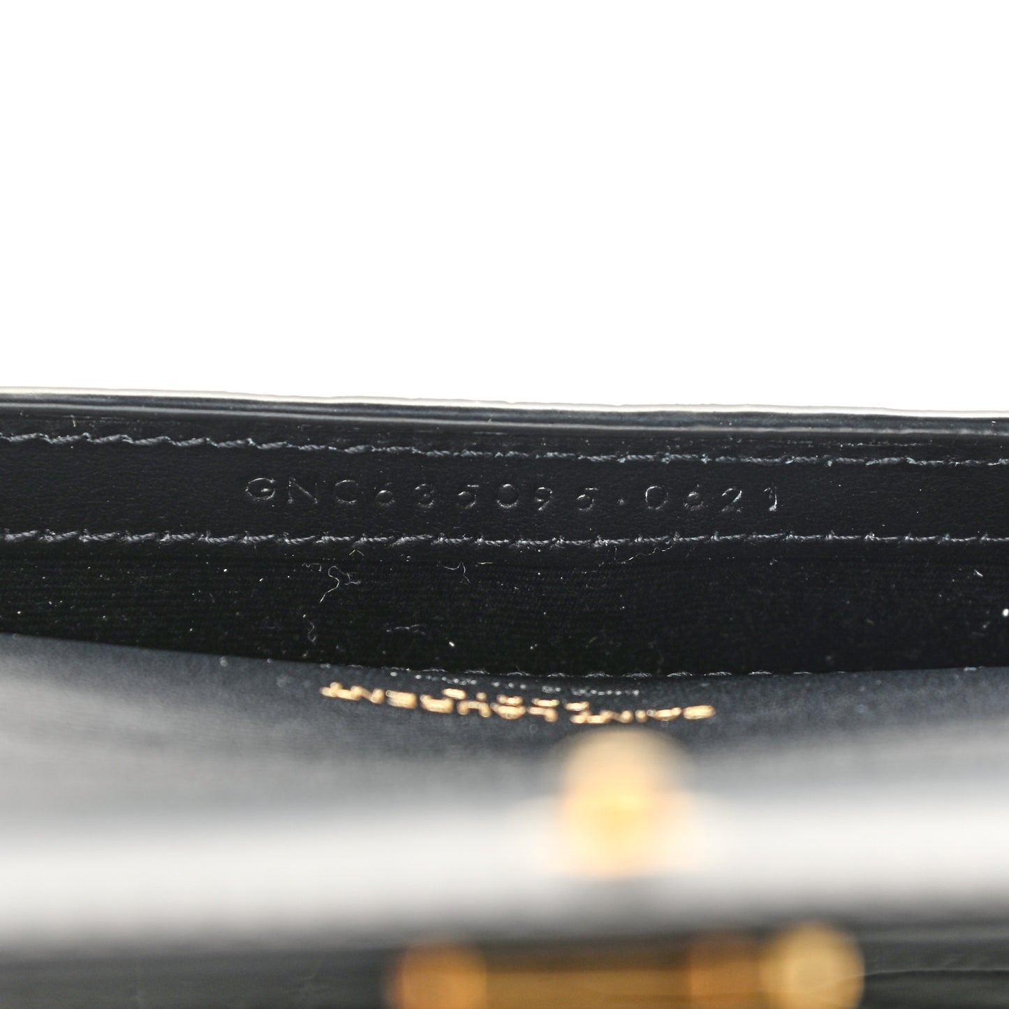 Crocodile Embossed Monogram Phone Holder Crossbody Black