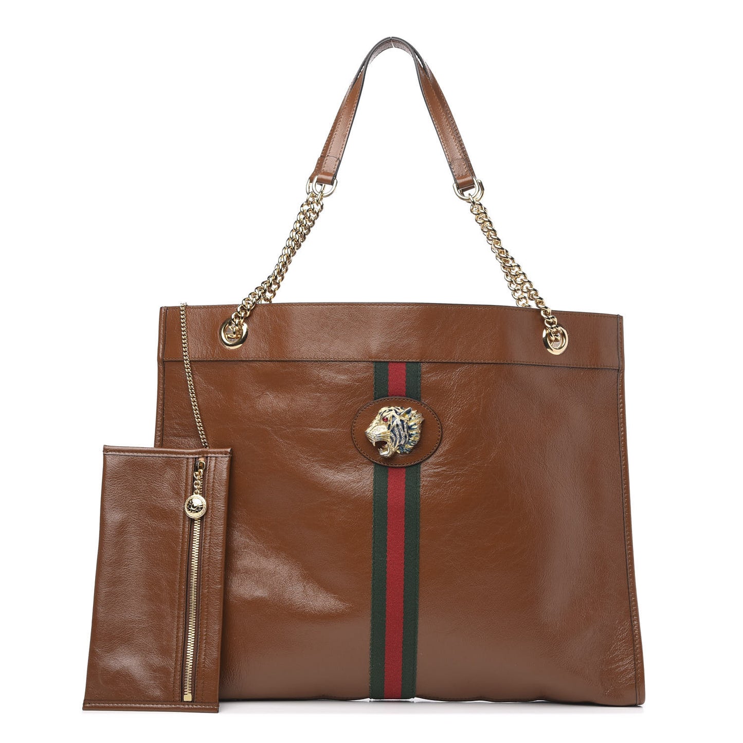 Calfskin Large Rajah Chain Tote Cuir
