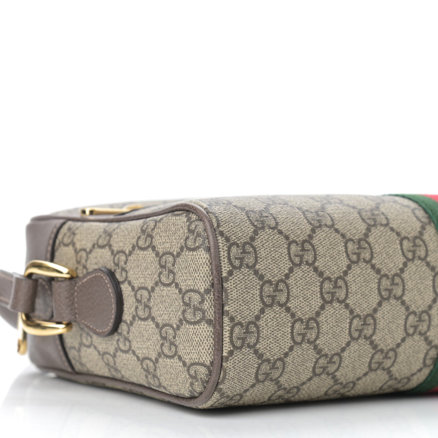 Gucci GG Supreme Monogram Web Small Ophidia Shoulder Bag Brown 8 of 9
