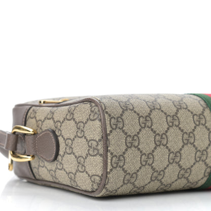 Gucci GG Supreme Monogram Web Small Ophidia Shoulder Bag Brown 8 of 9