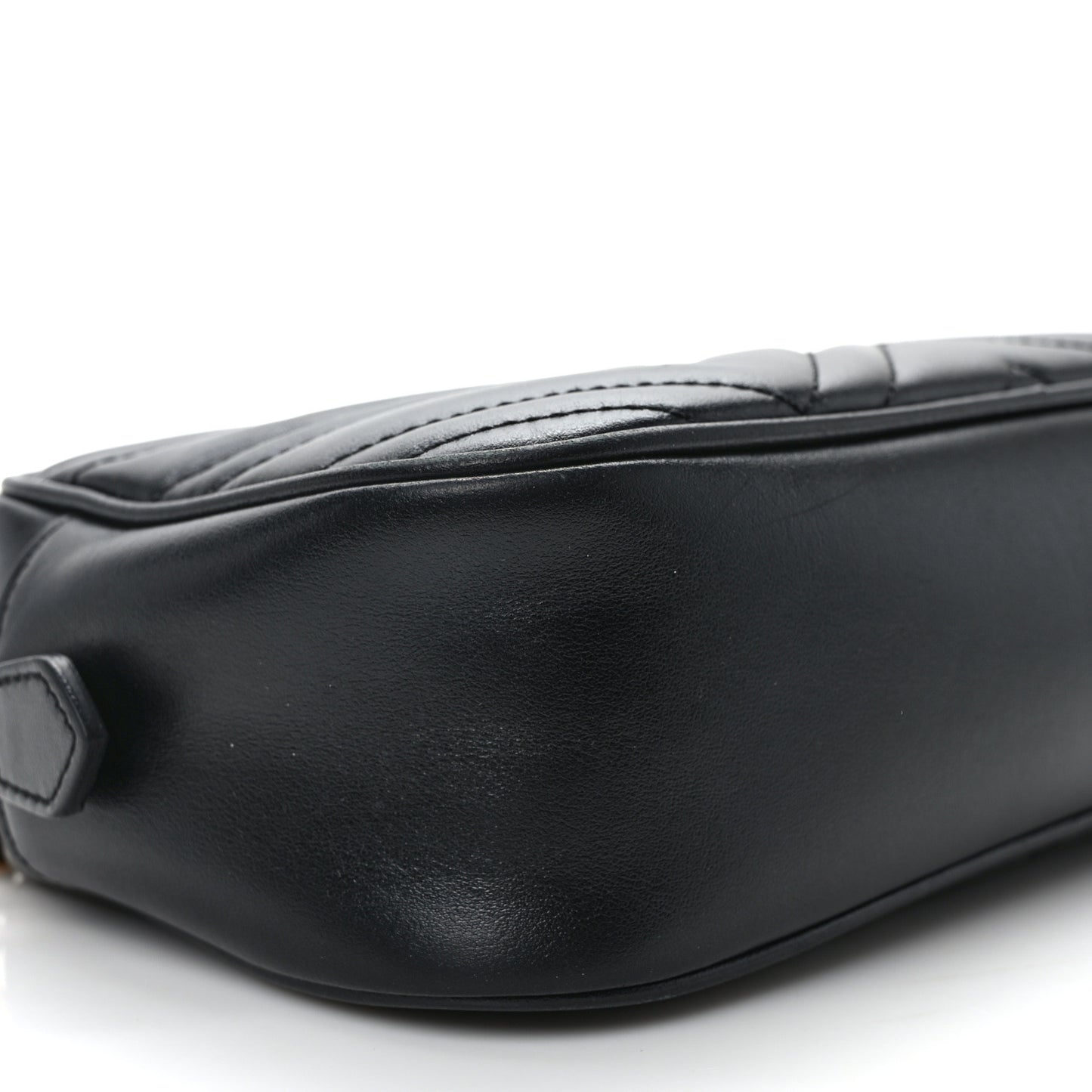 Calfskin Matelasse Small GG Marmont Chain Shoulder Bag Black