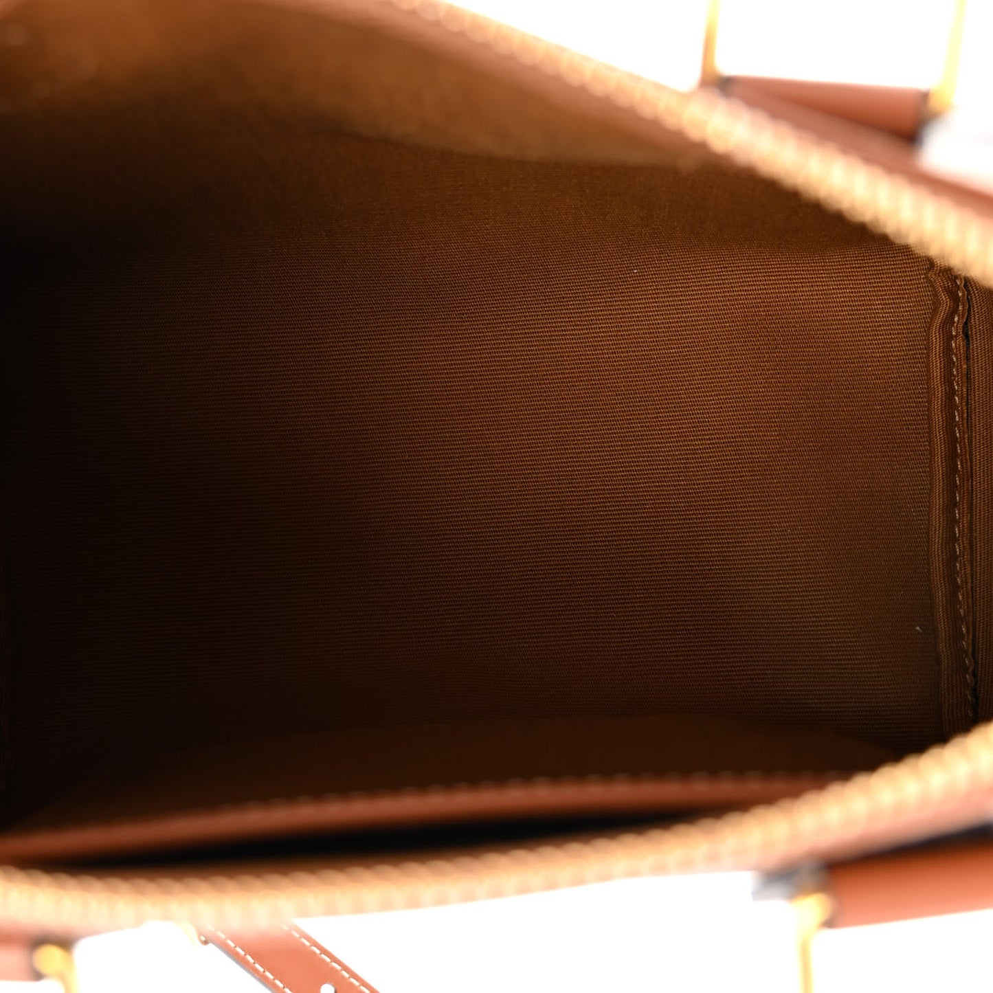 Triomphe Canvas Calfskin Small Boston Bag Tan