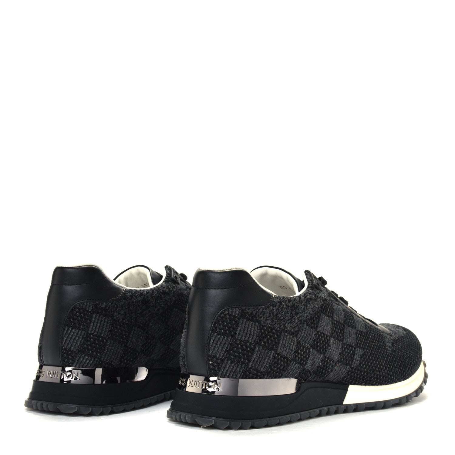 Louis Vuitton Calfskin Damier Run Away Sneakers 10 Graphite 3 of 4