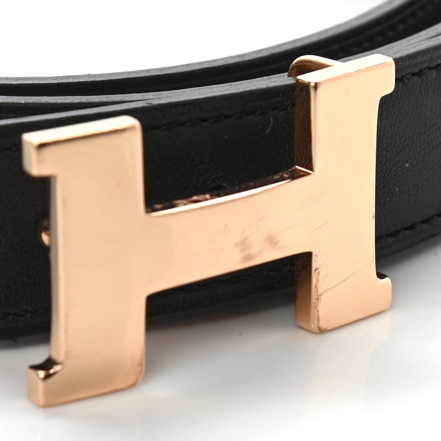 Swift Epsom 24mm Mini Constance H Belt 85 Black Etoupe