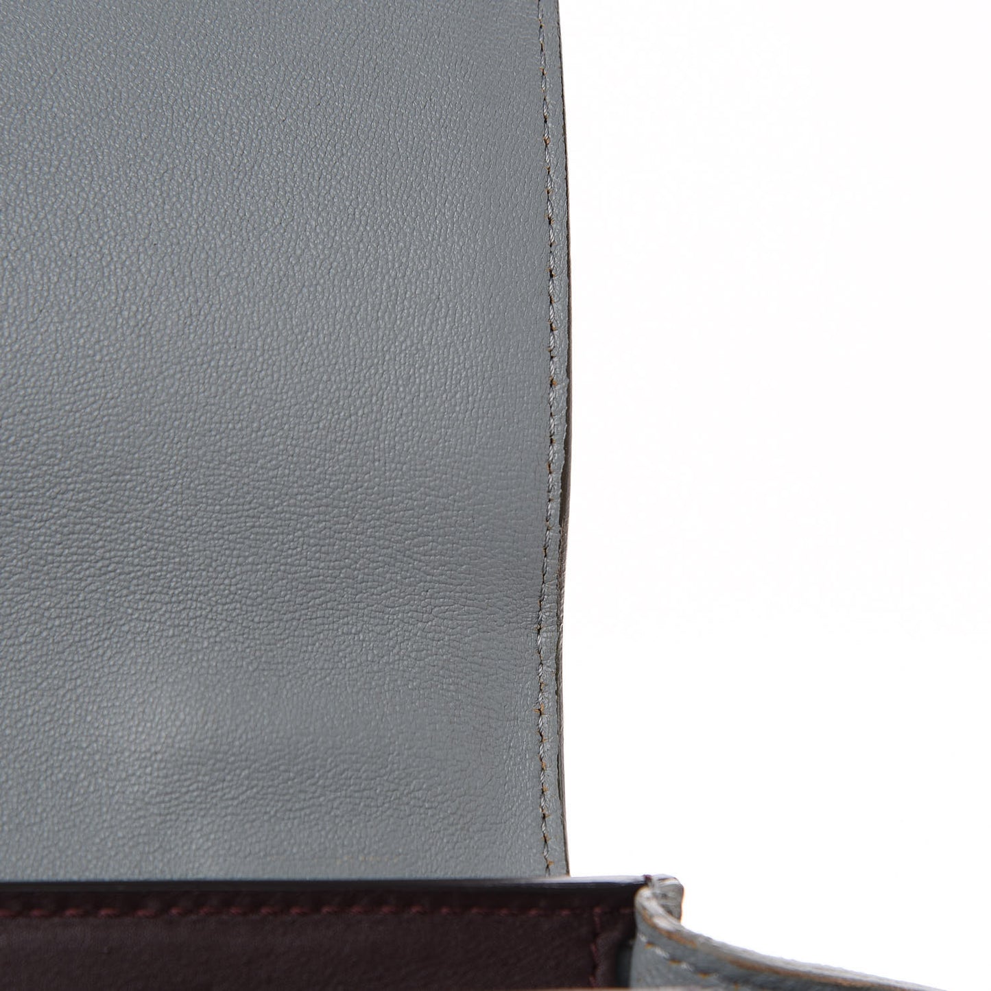 Smooth Calfskin Suede Medium Tri-Color Trapeze Dark Grey