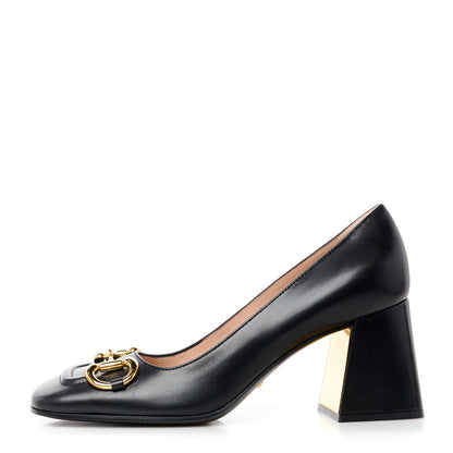 Gucci Malaga Kid Horsebit 75mm Pumps 39 Black 1 of 10