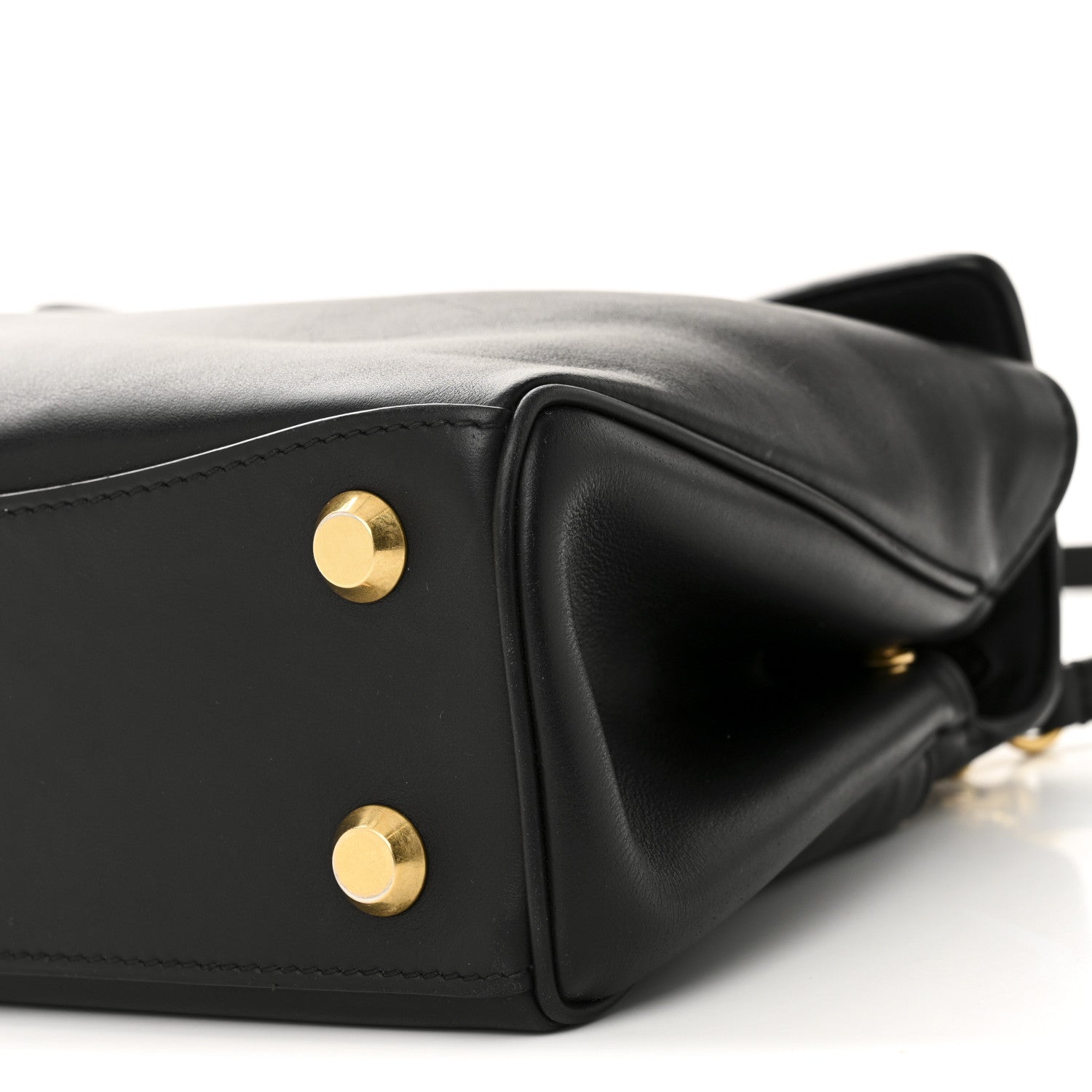 Balenciaga Natural Smooth Calfskin Mini Rodeo Top Handle Handbag Black 9 of 10
