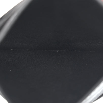 Saint Laurent Grain De Poudre Matelasse Chevron Monogram Credit Card Case Black 5 of 11