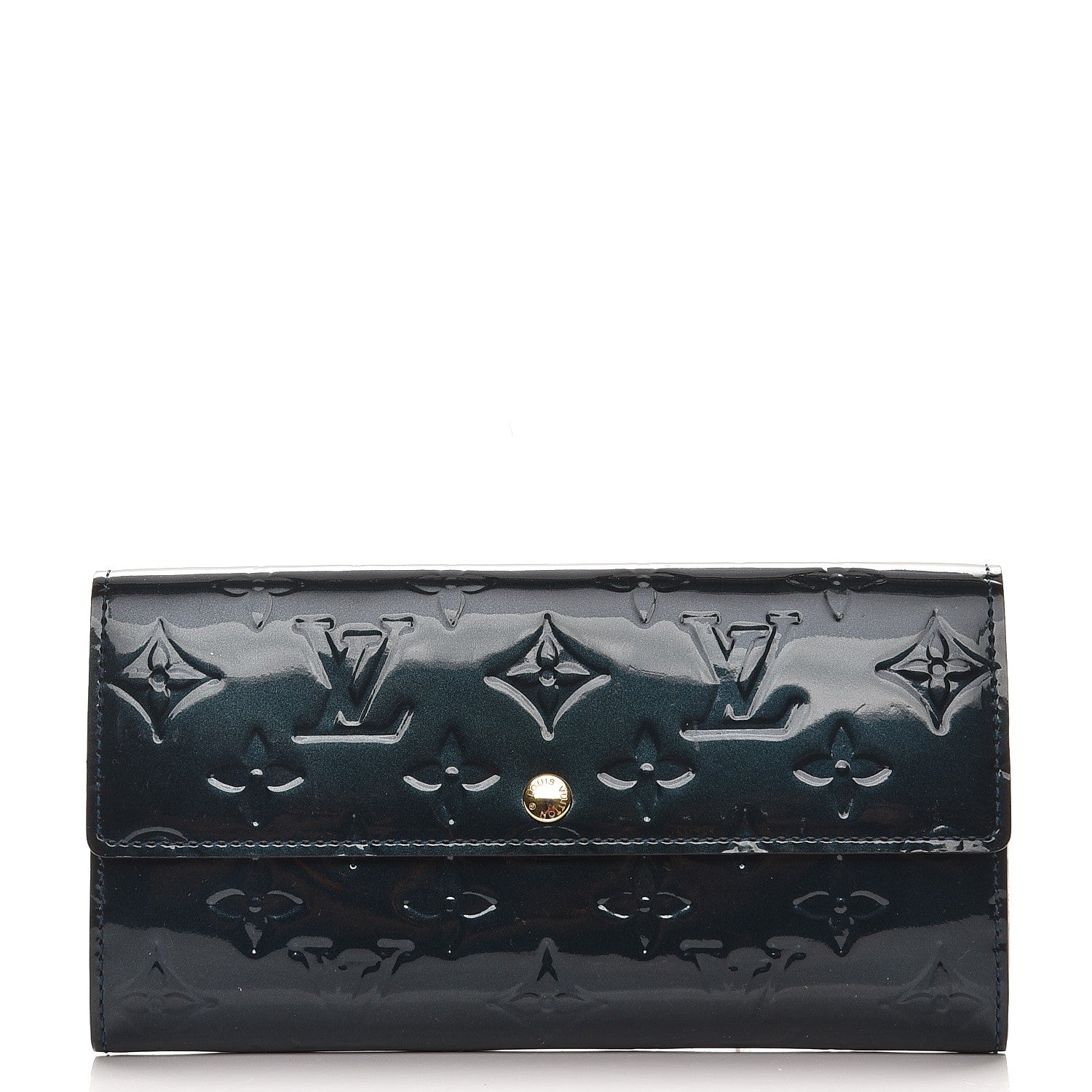 Louis Vuitton Vernis Sarah Wallet Blue Nuit 1 of 8