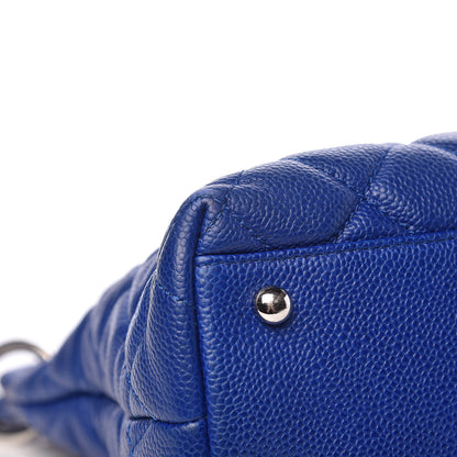 Chanel Caviar Quilted CC Shopping Tote Blue 8 of 13