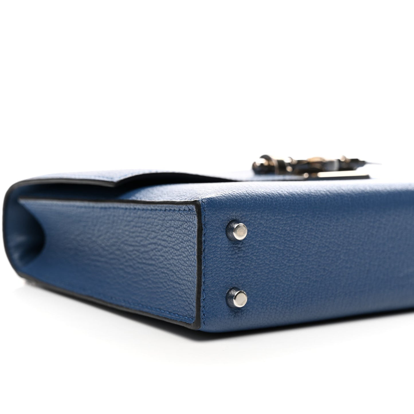 Chevre Mysore Mini Verrou Chaine Bag Bleu Agate
