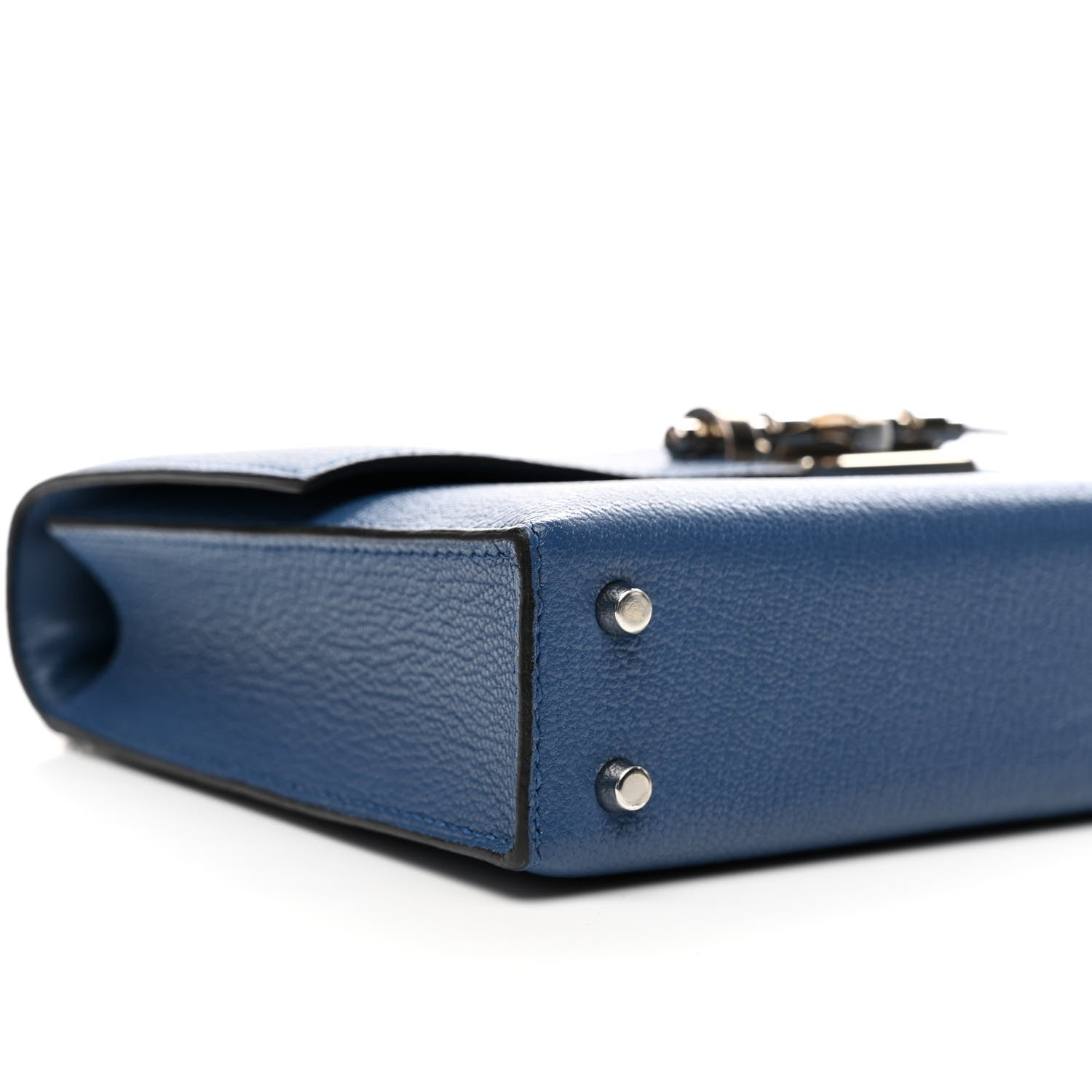 Hermes Chevre Mysore Mini Verrou Chaine Bag Bleu Agate 9 of 10