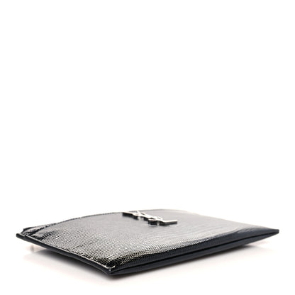 Saint Laurent Lizard Embossed Monogram Bill Pouch Black 4 of 7