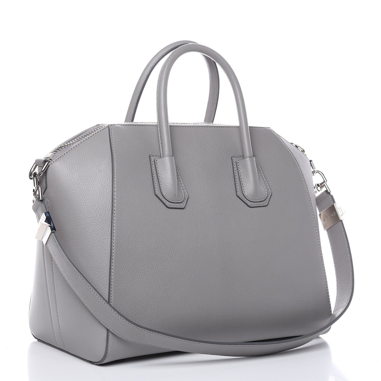 Sugar Goatskin Medium Antigona Pearl Grey