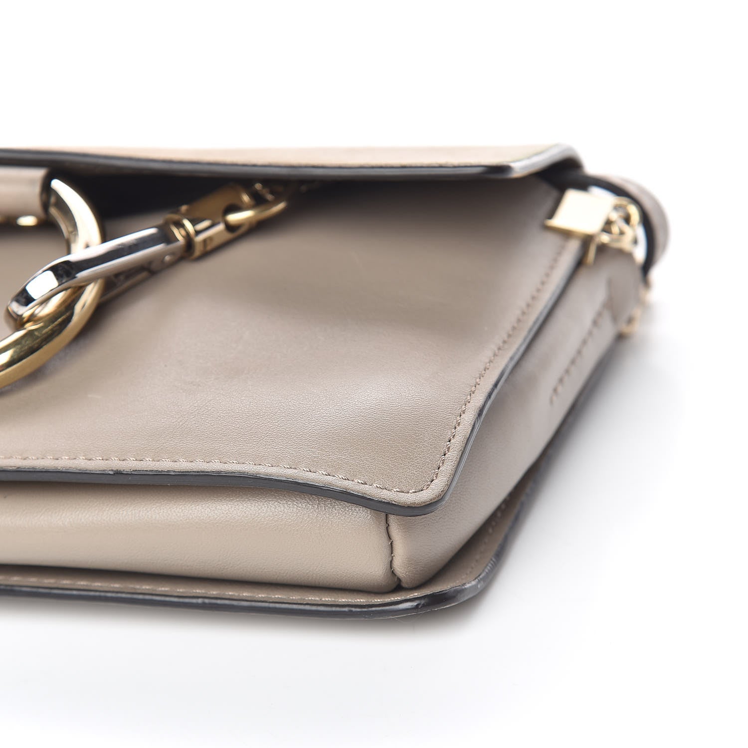 Chloe Suede Calfskin Small Faye Shoulder Bag Motty Grey 6 of 19