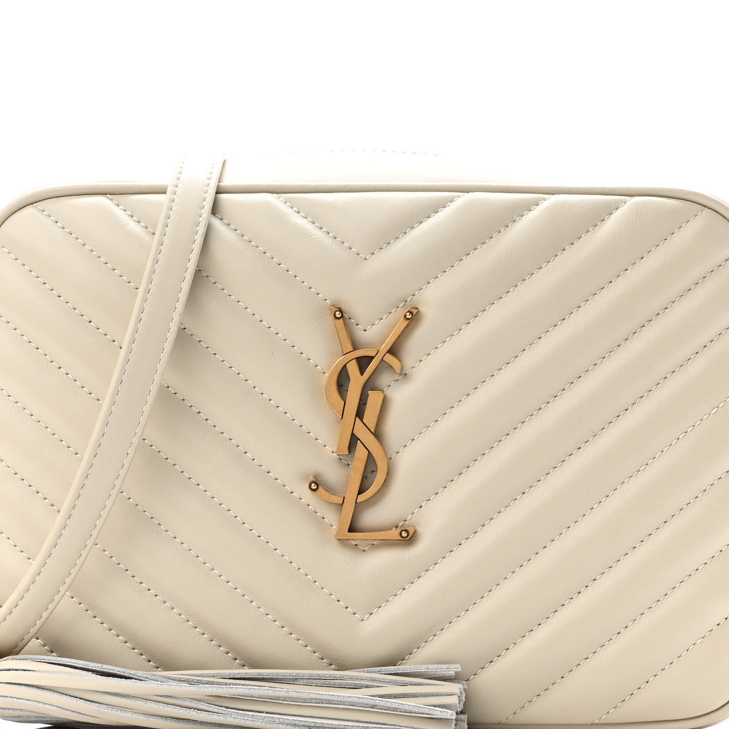 Calfskin Matelasse Monogram Lou Camera Bag Crema Soft