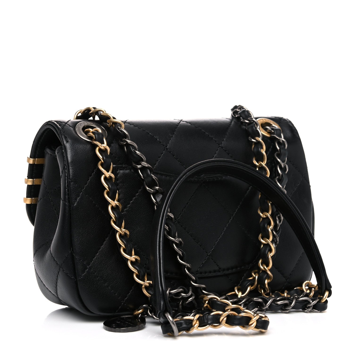 Chanel Lambskin Quilted Mini Coco Clips Single Flap Black 3 of 10