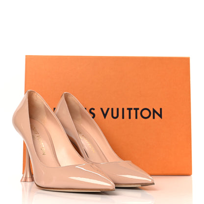 Louis Vuitton Patent Calfskin Blossom Pumps 37 Nude 10 of 10