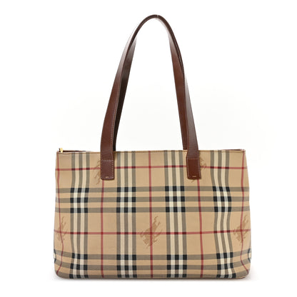 Burberry Haymarket Check Tote Brown 1 of 11