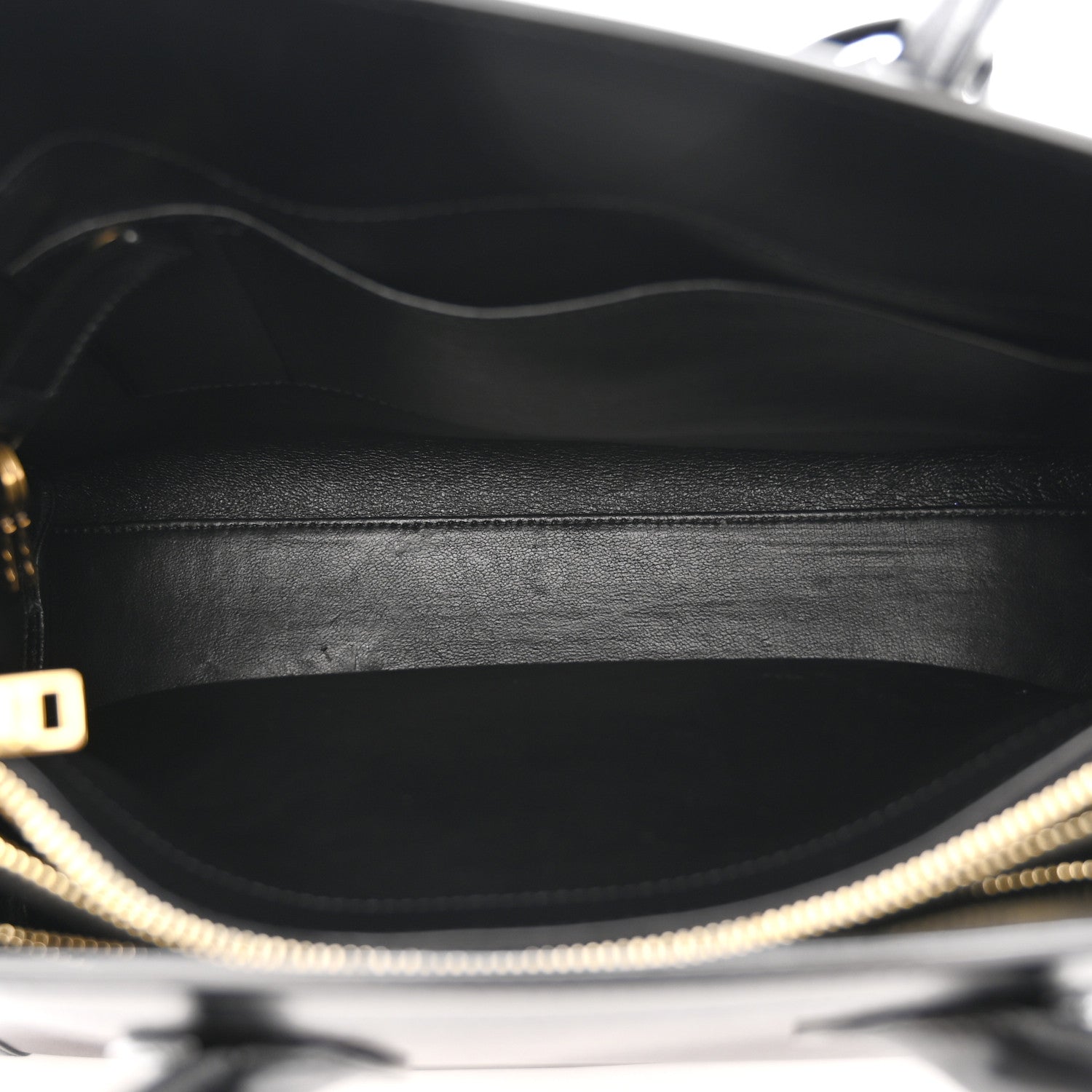 Saint Laurent Calfskin Bi-Color Small Sac De Jour Burgundy Black 5 of 15