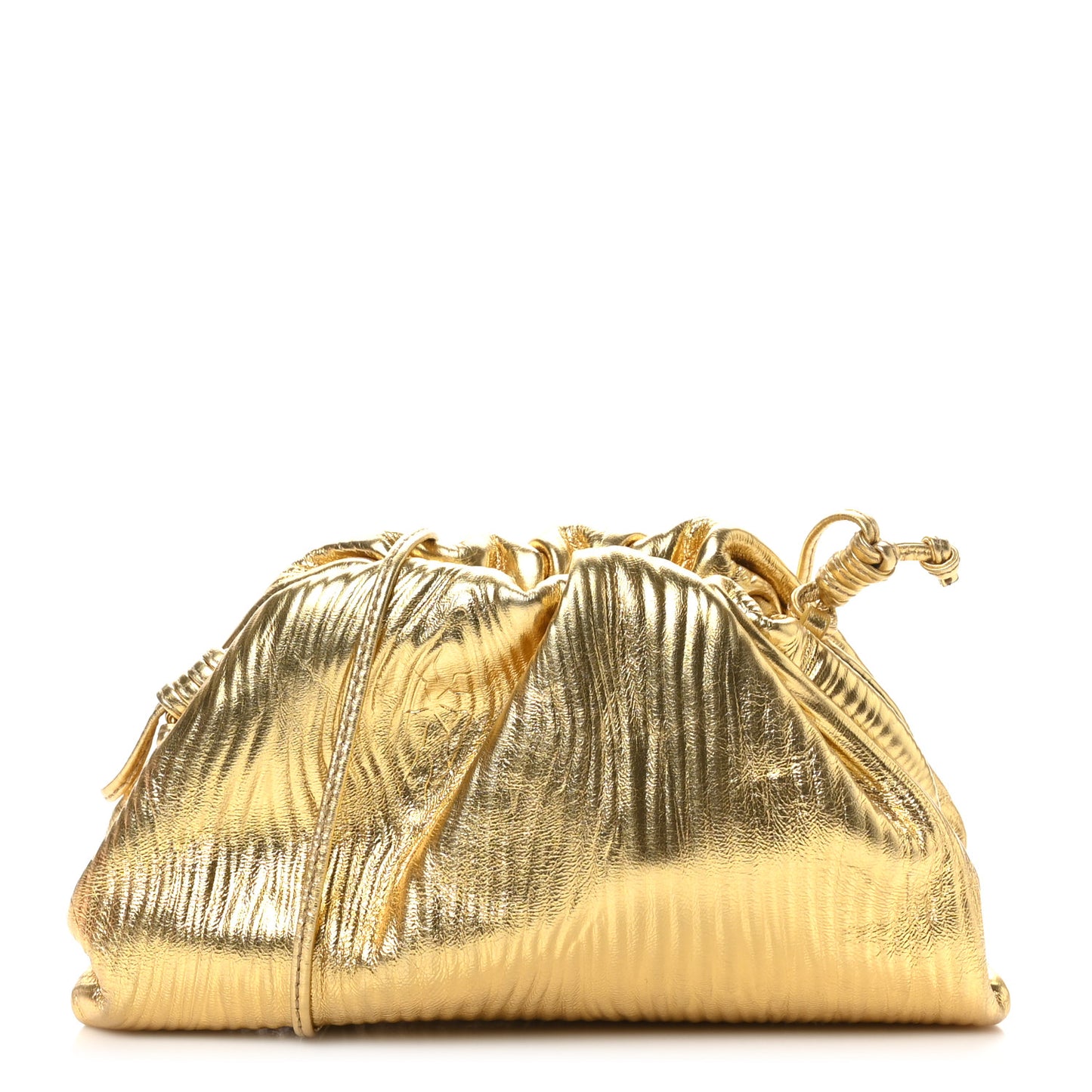 Metallic Bark Calfskin The Mini Pouch Gold