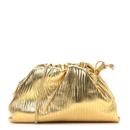 Bottega Veneta Metallic Bark Calfskin The Mini Pouch Gold 1 of 9