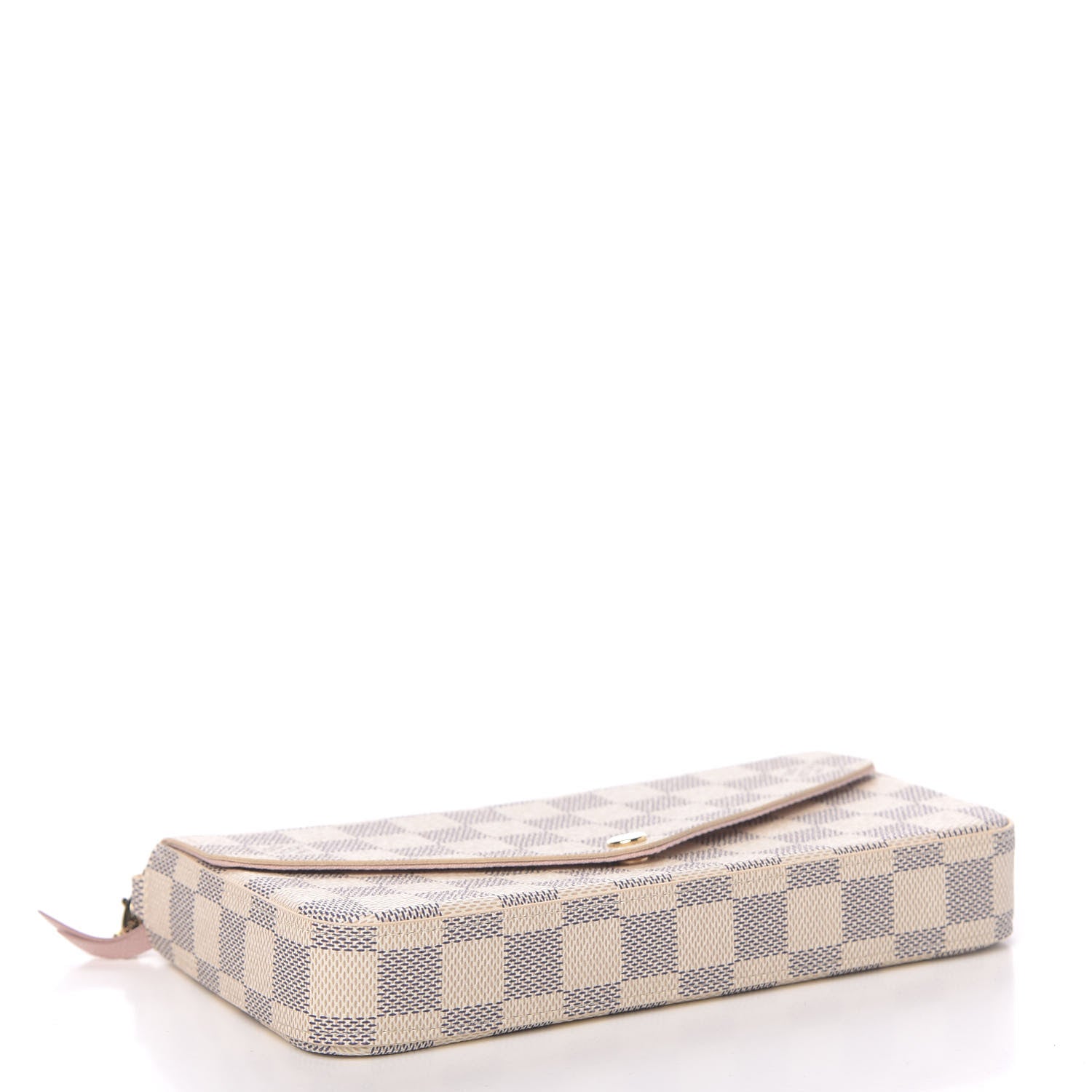 Louis Vuitton Damier Azur Pochette Felicie Chain Wallet Rose Ballerine 5 of 12