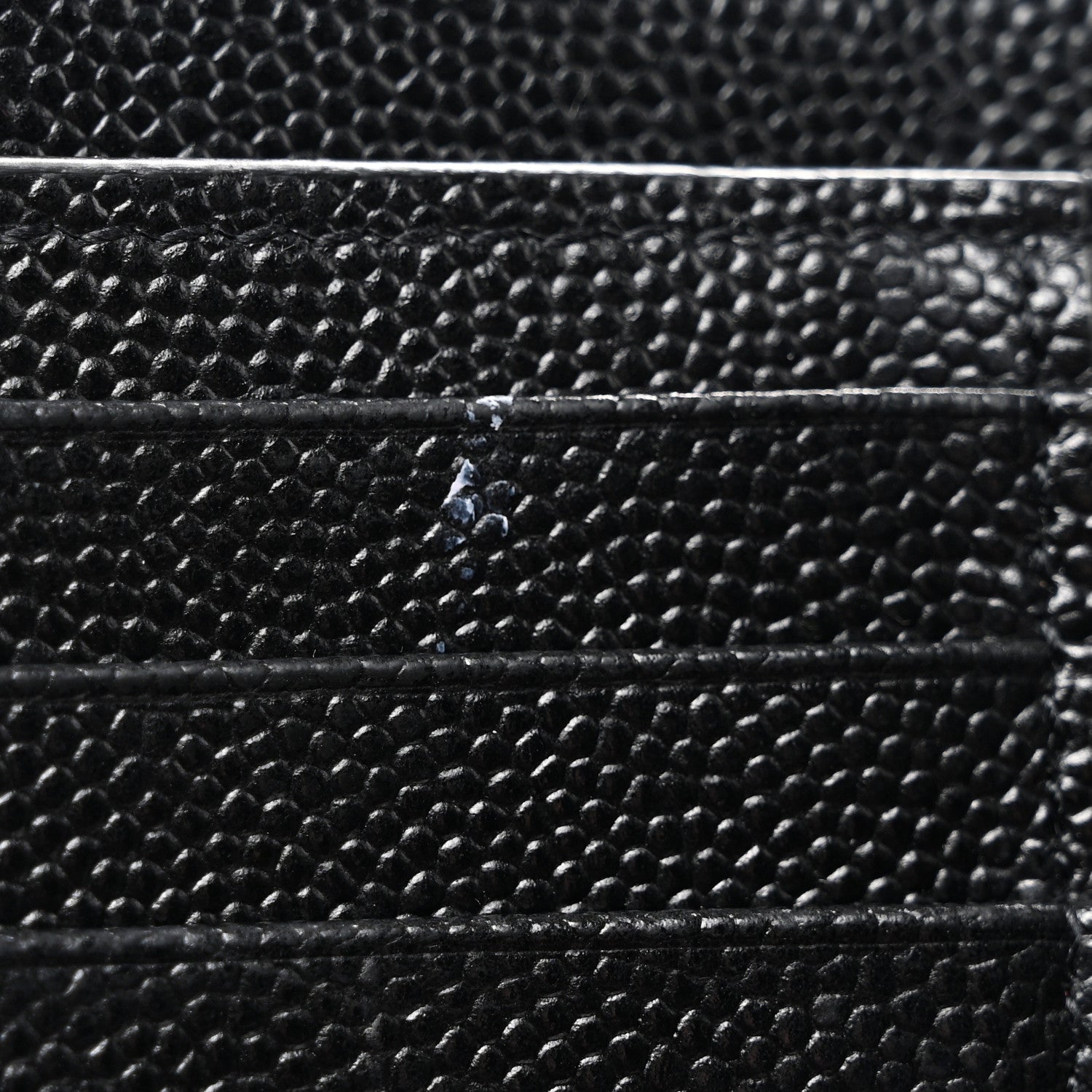 Saint Laurent Grain De Poudre Matelasse Chevron Monogram Compact Zip Around Wallet Black 8 of 8