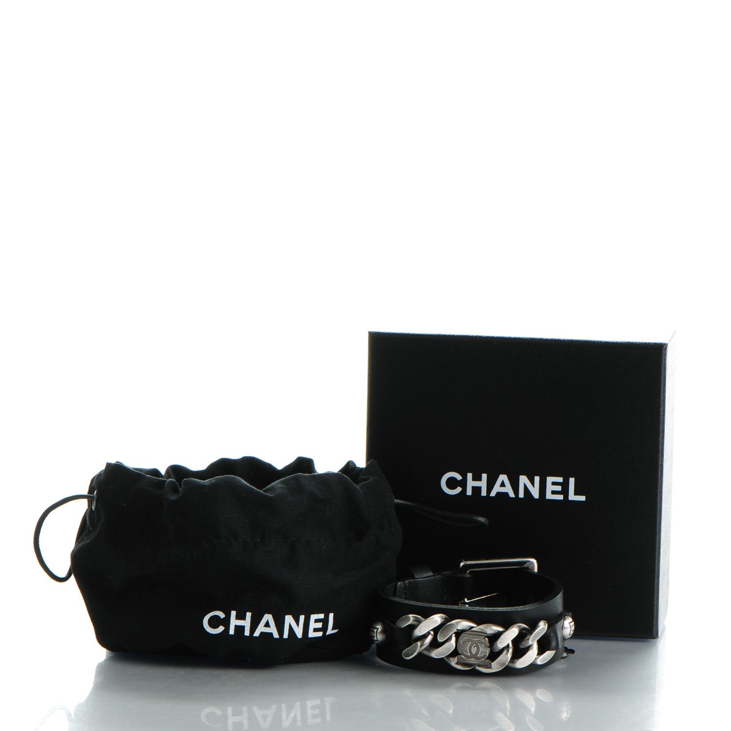 Chanel CC Chain Buckle Bracelet Black 5 of 5