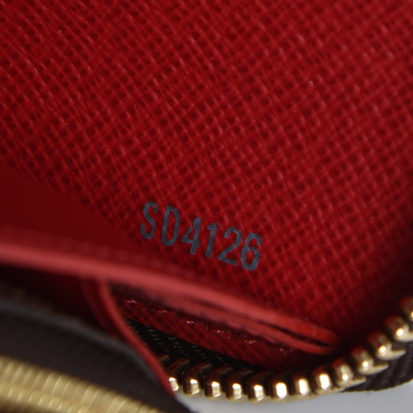 Damier Ebene Clemence Wallet Cherry