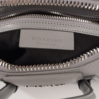 Givenchy Sugar Goatskin Mini Antigona Grey 7 of 9