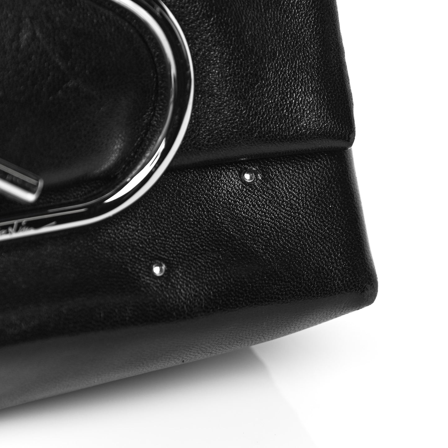 Calfskin Alix Soft Flap Clutch Black