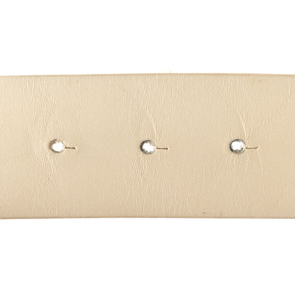 Chanel Calfskin Enamel CC Logo Belt 80 32 Light Beige 6 of 8