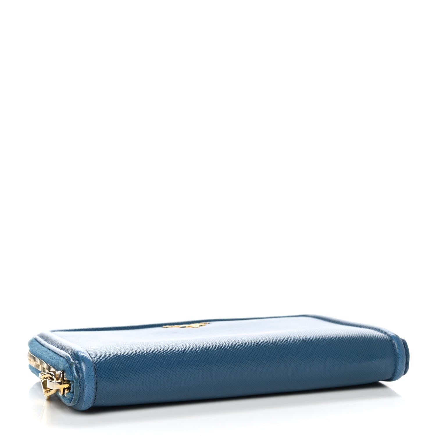 Prada Saffiano Zip Around Wallet Cobalto 4 of 11