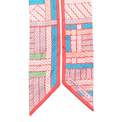 Hermes Silk Tresses H Twilly Bleu Grenadine 4 of 4