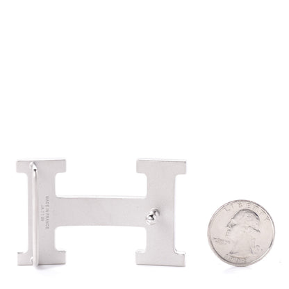 Hermes Palladium Strie 32mm H Belt Buckle 2 of 4