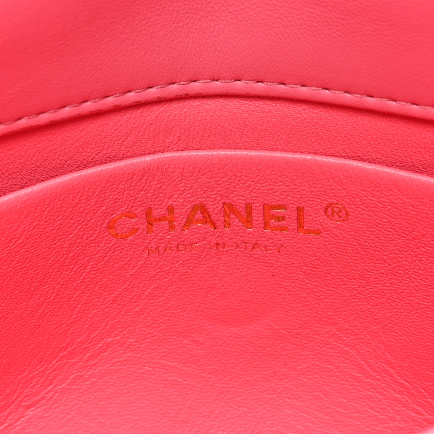 Lambskin Quilted CC Pocket Clutch With Chain Pink