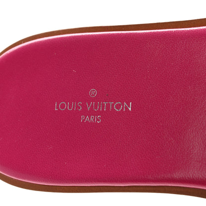 Louis Vuitton Mink Fur Lock It Flat Mule 37 Hot Pink 10 of 11
