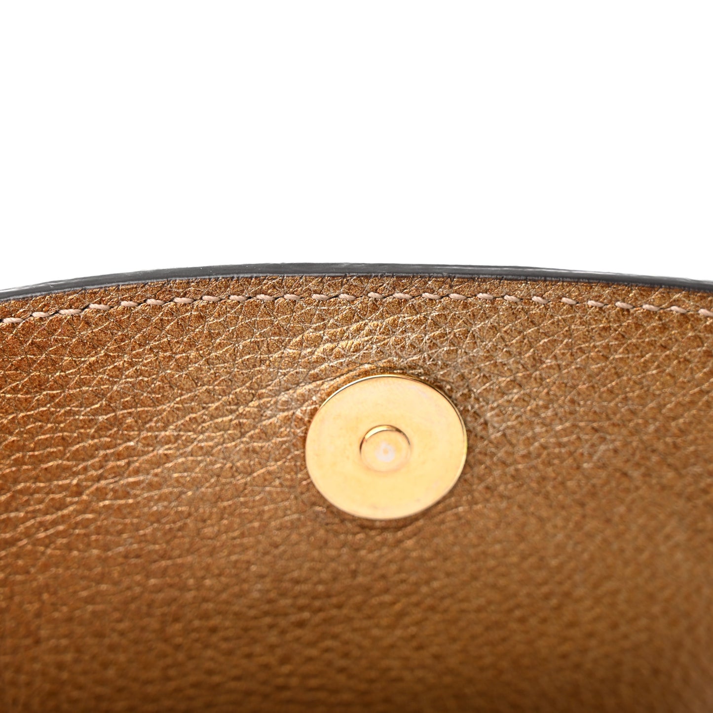Metallic Pebbled Calfskin Small Soho Flap Crossbody Gold Ombre