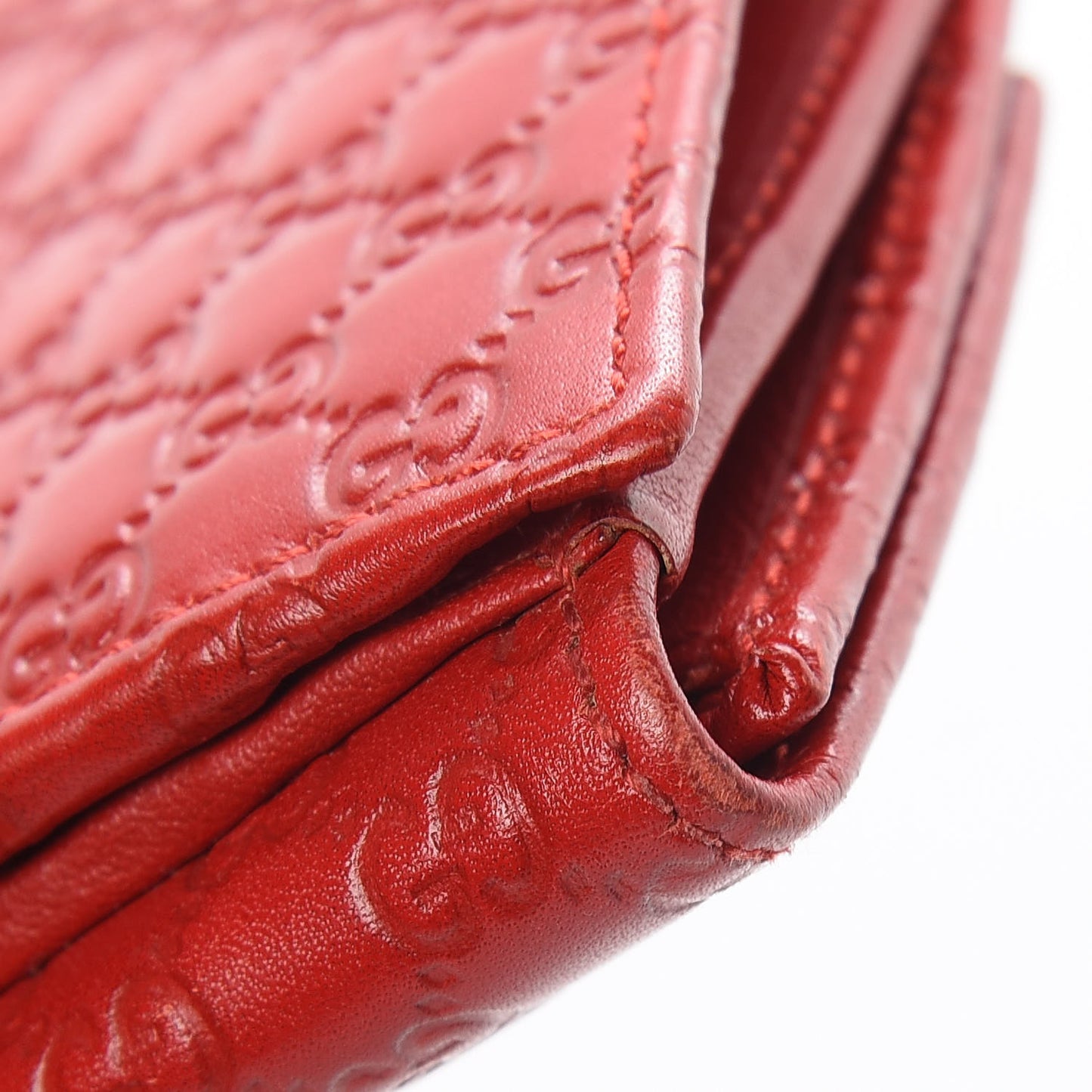 Microguccissima Cherie French Flap Wallet Tabasco