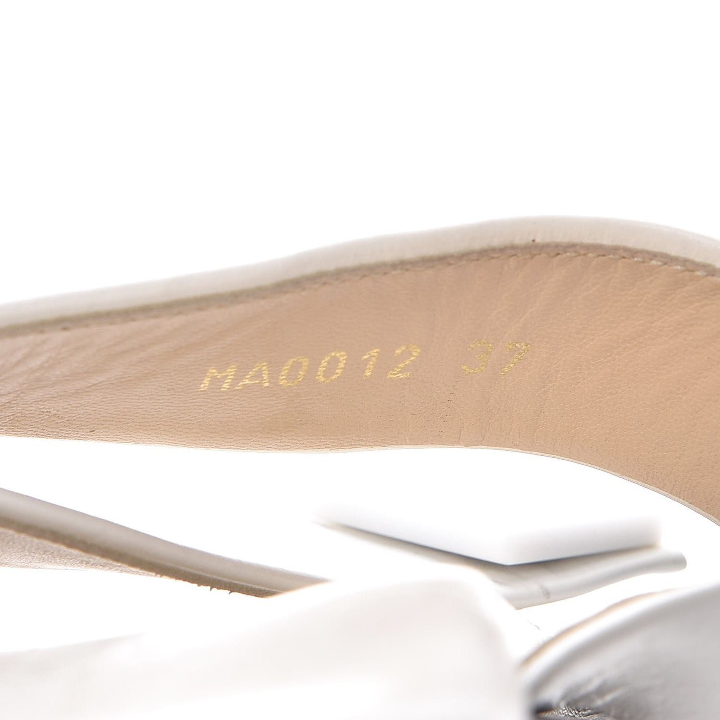 Calfskin Sandals 37 White